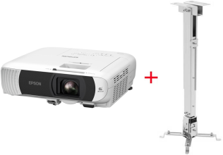 Проектор универсальный Epson EB-FH54 белый + Крепление для проектора на потолок Eco Estelar PRB-2