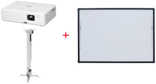 Проектор Epson CO-WX02 + Крепление для проектора Mr.Pixel PRB-2 + Интерактивная доска Mr.Pixel S82