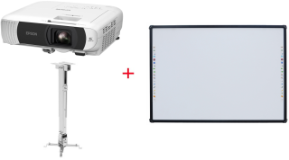 Проектор Epson EB-FH54 + Крепление для проектора Mr.Pixel PRB-2 + Интерактивная доска Mr.Pixel S82