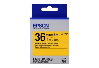 Лента Epson C53S657005 LK-7YBP Пастельная лента 36мм,Желт./Черн., 9м