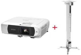 Проектор универсальный Epson EB-FH54 белый + Крепление для проектора на потолок Eco Estelar PRB-2
