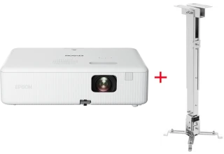 Проектор для дома Epson CO-FD01 + Крепление для проектора на потолок Mr.Pixel PRB-2