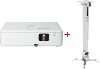 Проектор универсальный Epson CO-W01 + Крепление для проектора на потолок Eco Estelar PRB-2