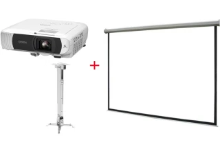 Проектор Epson EB-FH54 + Крепление для проектора Mr.Pixel PRB-2 + Экран Mr.Pixel 96