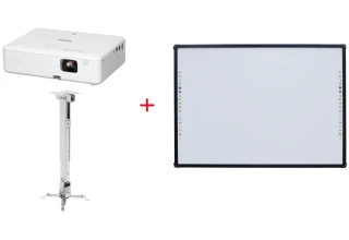 Проектор Epson CO-WX02 + Крепление для проектора Mr.Pixel PRB-2 + Интерактивная доска Mr.Pixel S82