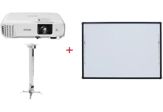 Проектор Epson EB-E24 + Крепление для проектора Mr.Pixel PRB-2 + Интерактивная доска Mr.Pixel S82